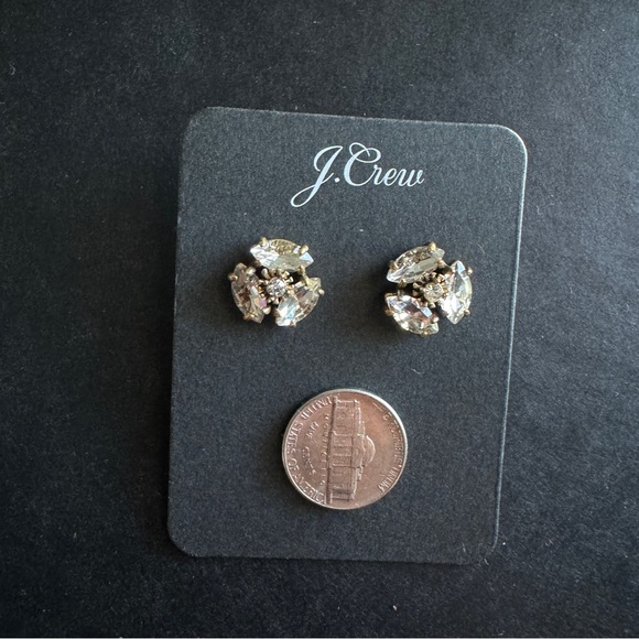J. Crew clear crystal cluster statement earrings - Picture 4 of 4